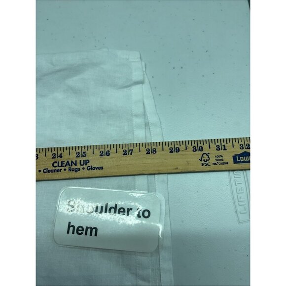 Tommy Bahama Womens White Short-Sleeve‎ Linen Boxy popover oversized Size XL - Picture 11 of 12